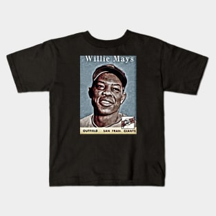 Willie Mays: Say Hey Flashback to 1958 Kids T-Shirt